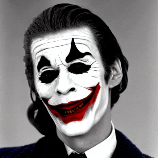 Image similar to peter o'toole as joker without makeup, movie still, 1 9 6 0 s