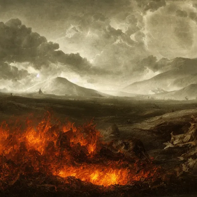 Image similar to hell, landscape