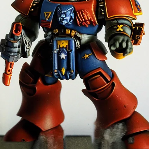 Prompt: Space Marine in real life photo