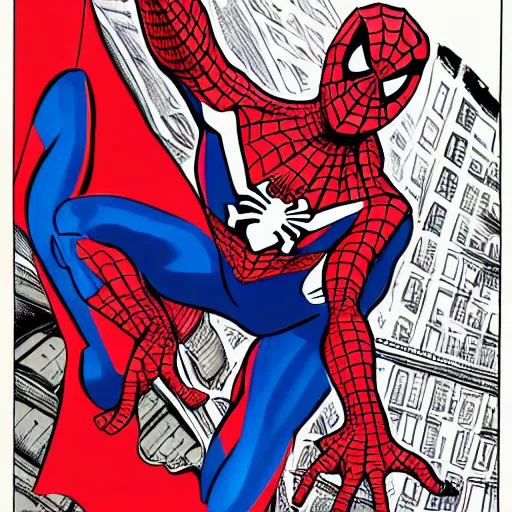 Prompt: spider - man by steve ditko