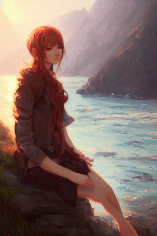 Image similar to a portrait of a character in a scenic environment by wlop