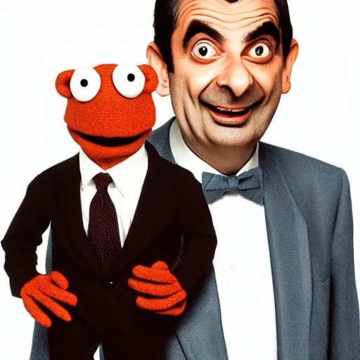 Image similar to mr bean muppet