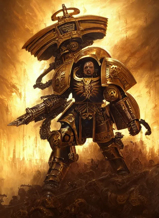 adeptus custodes centurion, extremly detailed digital | Stable ...