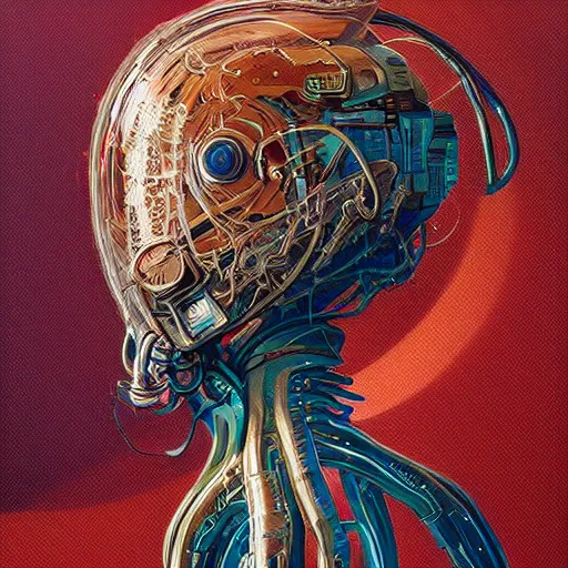 Image similar to hyperrealistic portrait of a squid monster astronaut, full body portrait, well lit, intricate abstract. cyberpunk, intricate artwork, by Tooth Wu, wlop, beeple. in the style of Jin Kagetsu, James Jean and wlop, highly detailed, sharp focus, intricate concept art, digital painting, ambient lighting, 4k, artstation