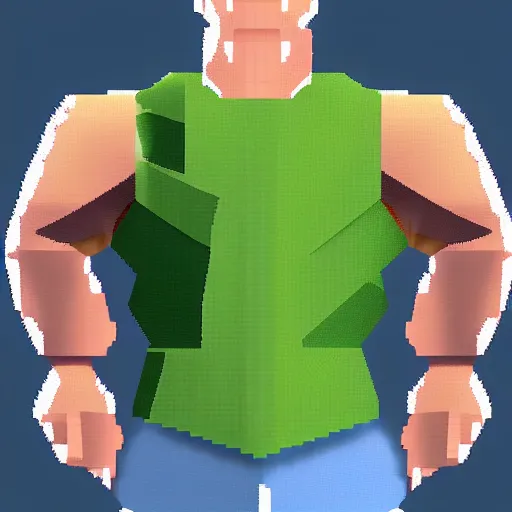 Image similar to Low poly John Cena PS1 style graphics