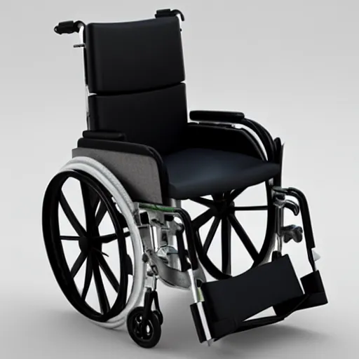 Image similar to a 3d render of a surreal wheelchair, ultra detailed, realism, 8k, octane render, unreal engine