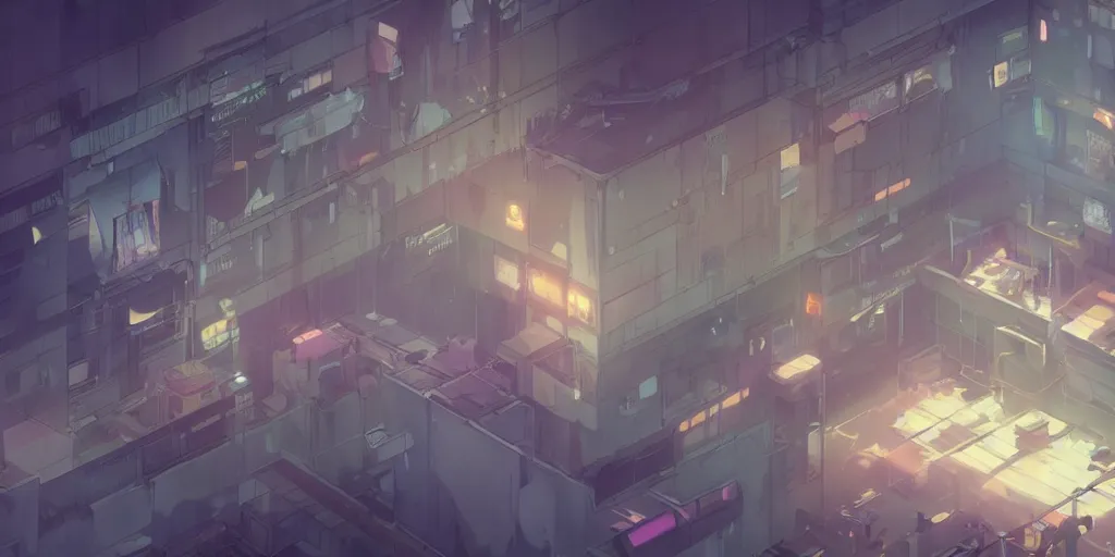 Prompt: a stylized 2 d cinematic keyframe of a cyberpunk hospital, awe inspiring, joy gaze, cel - shaded, classical animation, edge - to - edge print, rendered by studio ghibli, artgerm, alyssa monks, andreas rocha, david kassan, neil blevins, rule of thirds, golden ratio, ambient lighting