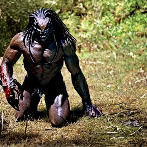 Image similar to the predator as a friendly furry pet. Photograph.