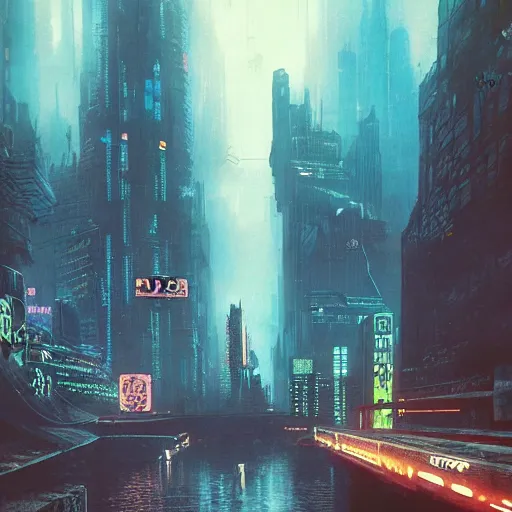 Prompt: gotham city retrofuturistic cityscape, cyberpunk 2 0 7 7 and beksinski art style