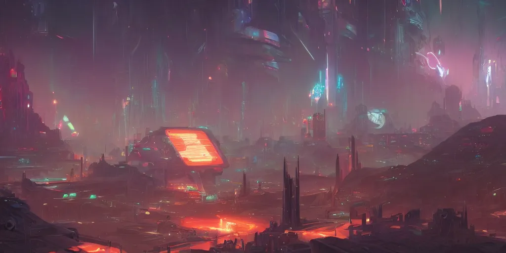 Image similar to cyberpunk world as seen from outer space concept art by pete mohrbacher and artgerm and wlop and greg rutkowski, digital art, highly detailed, intricate, sci-fi, neon colors, sharp focus, Trending on Artstation HQ, deviantart, unreal engine 5, 4K UHD image