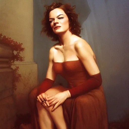Image similar to Portrait of Romy Schneider by Ferdinand Keller and Arnold Böcklin and Jean-Auguste-Dominique Ingres and Michael Whelan and Albert Bierstadt, moody atmosphere, cinematic atmospheric, artstation, high definition