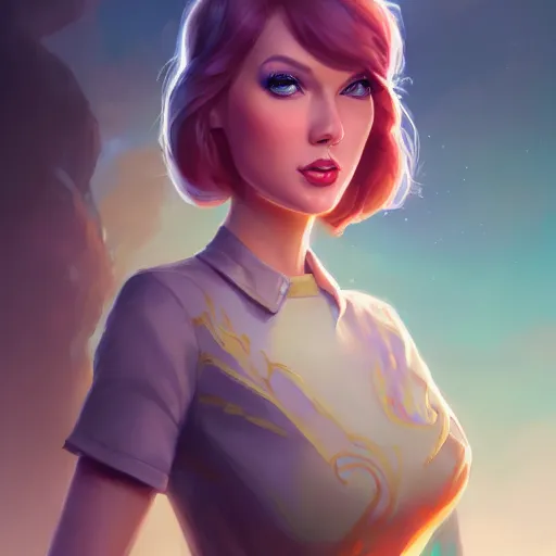 Image similar to a portrait of a beautiful april o'neil and taylor swift, art by lois van baarle and loish and ross tran and rossdraws and sam yang and samdoesarts and artgerm and saruei, digital art, highly detailed, intricate, sharp focus, trending on artstation hq, deviantart, unreal engine 5, 4 k uhd image