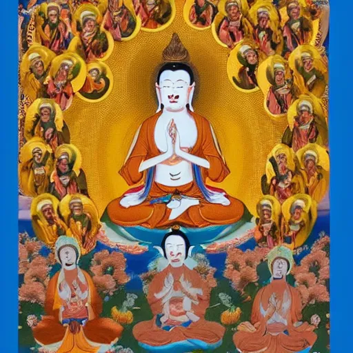 Prompt: 1 0 0 0 armed bodhisattva of compassion and mercy