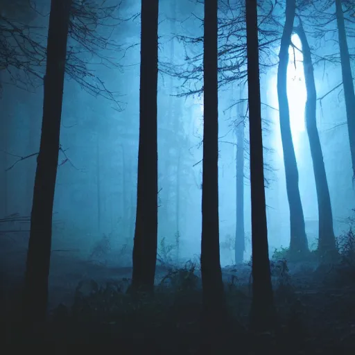 Prompt: Rave in a dark misty forest