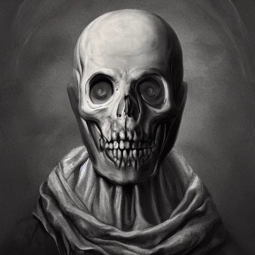 Prompt: a greatly detailed painting of a powerful necromancer| face is not visible | greyscale color | baroque art |