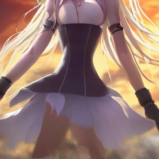 Prompt: beautiful full body image of chloe von einzbern from fate / stay night, high details, high resolution, noise filtered, artstation, 4 k, highly detailed, high quality, digital painting masterpiece, beautiful brush strokes