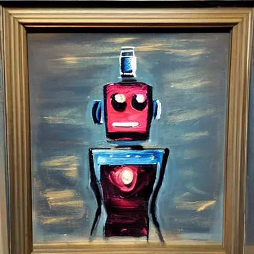 Prompt: robot painting beautifully