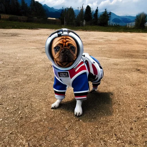Prompt: dog in astronaut suit