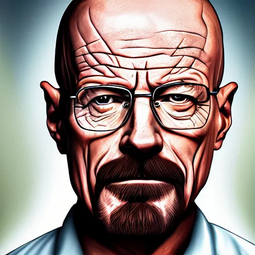 Prompt: a detailed portrait of walter white as a soy boy, art illustration, incredibly highly detailed and realistic, 8 k, sharp focus