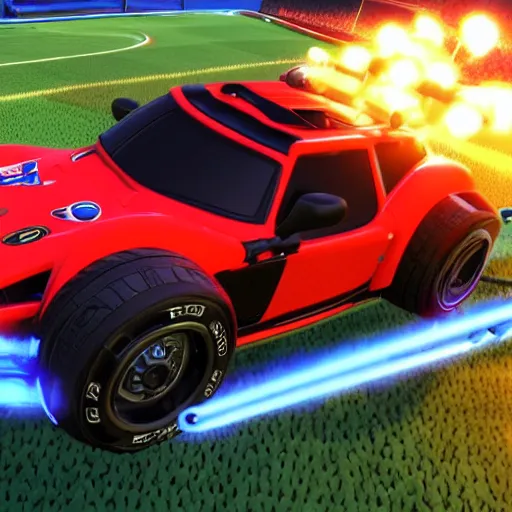 Image similar to an helicopter in rocket league, 4 k