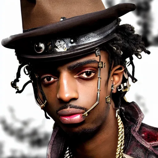 Prompt: playboi carti steampunk style 4 k detailed super realistic