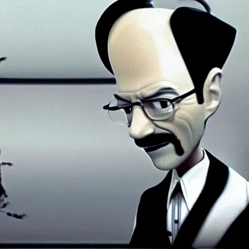 Image similar to A screenshot of Walter White in Meet The Robinsons (2007), low quality, vhs quality