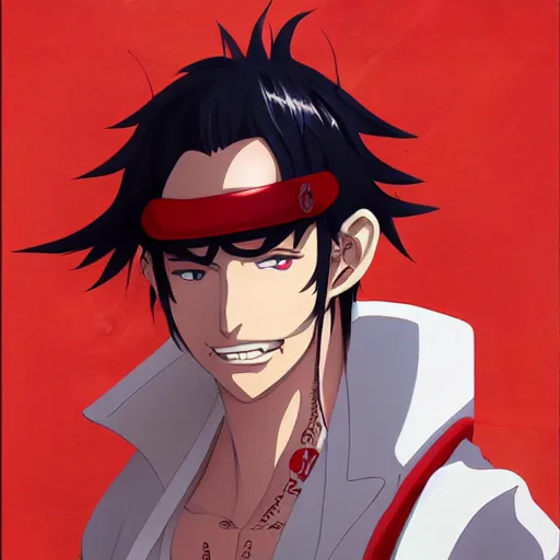 Image similar to portrait of alucard as a lifeguard, anime fantasy illustration by tomoyuki yamasaki, kyoto studio, madhouse, ufotable, trending on artstation