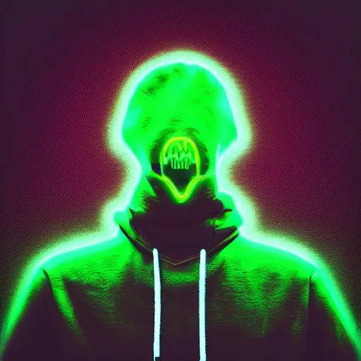 Image similar to green python snake head in hoodie, portrait, vaporwave, synthwave, neon, vector graphics, cinematic, volumetric lighting, f 8 aperture, cinematic eastman 5 3 8 4 film, photorealistic