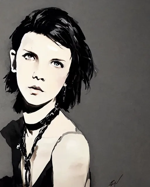 Image similar to photo of millie bobby brown by yoji shinkawa