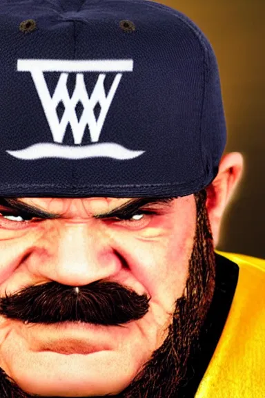 Prompt: very very intricate photorealistic photo of wario with a w on his hat in an episode of game of thrones, photo is in focus with detailed atmospheric lighting, award - winning details