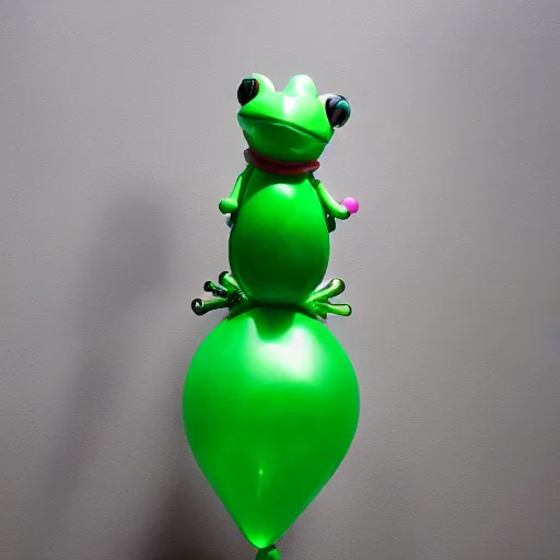 Prompt: frog balloon animal