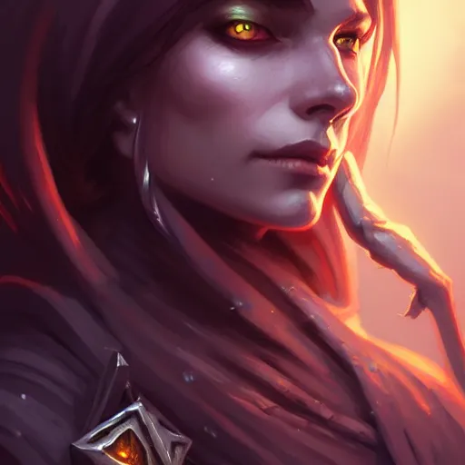 Image similar to Necromancer, female, closeup, D&D, fantasy, intricate, elegant, highly detailed, digital painting, artstation, concept art, matte, sharp focus, illustration, hearthstone, art by Artgerm and Greg Rutkowski and Alphonse Mucha