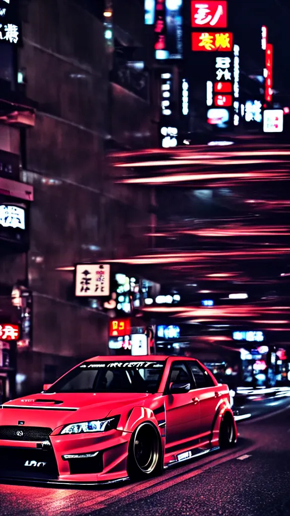 Image similar to a car drift spec BN-sports JZX100 in middle of road, shibuya prefecture, city sunset street lights, cinematic color, photorealistic, highly detailed