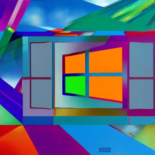 Prompt: windows 95 screensaver, painting, Artstation