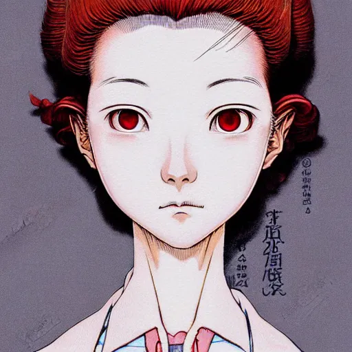 Image similar to prompt : portrait painted in miyazaki color style drawn by katsuhiro otomo and takato yamamoto, inspired by fables, china doll face, smooth face feature, intricate oil painting, high detail, sharp high detail, manga and anime 2 0 0 0