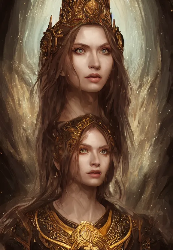 Prompt: highly detailed digital art, masterpiece portrait female priestess in subsurface scatter robe, fantasy character portrait, dynamic pose, ambient lighting, perfect face, 4 k realistic, intricate detail, digital painting, artstation, wlop, van heroes, franks