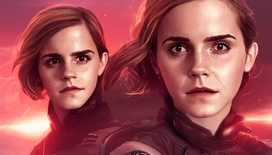 Prompt: Emma Watson is Captain Carter, hyperdetailed, artstation, cgsociety, 8k