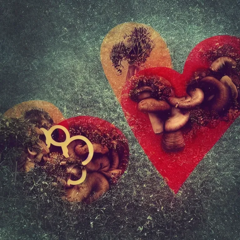 Image similar to double exposure of love, symbols of live, explosion, love is the most relevant theme, love is infinity, love is begin of all, 8 k resolution, artistic mode, artistic, trending on instagram, long exposure, love art, serious, fantasy and dreams vibes, mushrooms style and macro style, spawn, spruce vibes