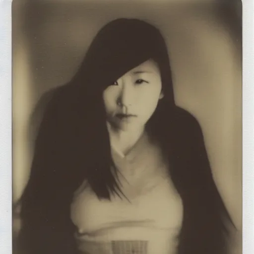 Image similar to atmospheric polaroid photo of female japanese model