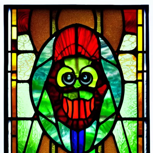 Prompt: stained glass monster