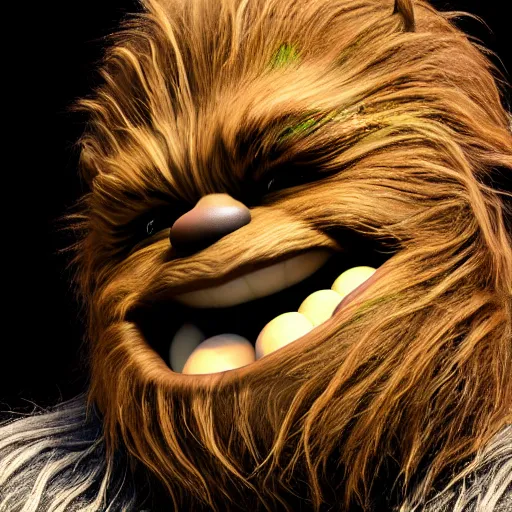 Prompt: chewbacca as shrek, highly detailed, extremely high quality, hd, 4 k, 8 k, canon 3 0 0 mm, professional photographer, 4 0 mp, lifelike, top - rated, award winning, realistic, detailed lighting, detailed shadows, sharp, no blur, edited, corrected, trending
