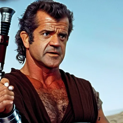 Image similar to Mel Gibson starring in Star Wars