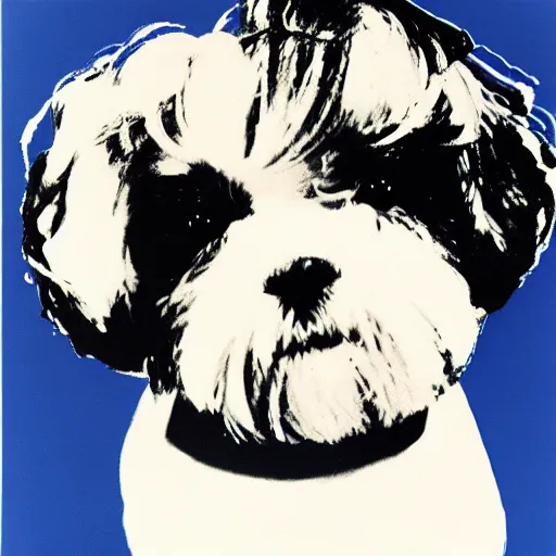 Prompt: a shih tzu, by Andy Warhol