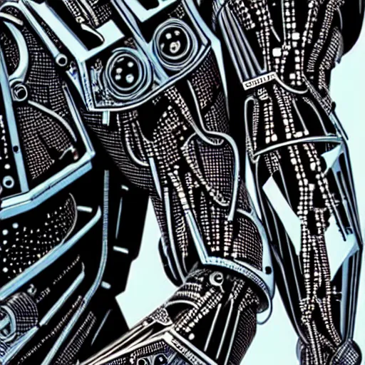 Image similar to close up cyberborg arm, intricate, veins, by Hugo pratt, ultradetailed