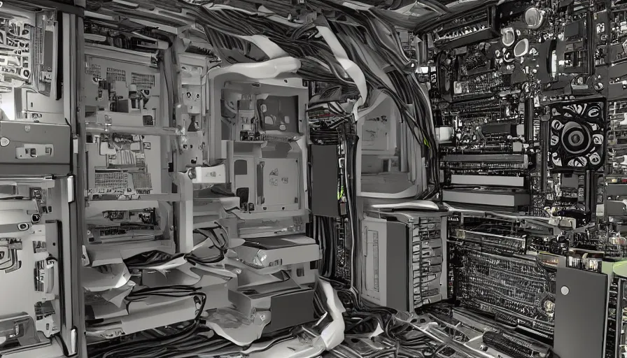 Image similar to the inside of a computer only organic, photo - realistic, detailed