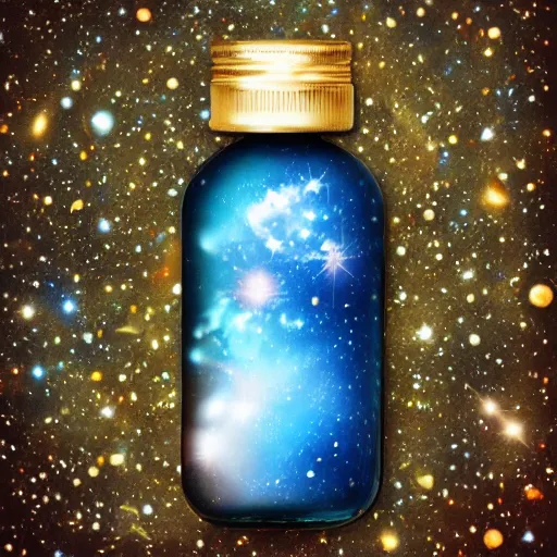 Image similar to the universe in a bottle