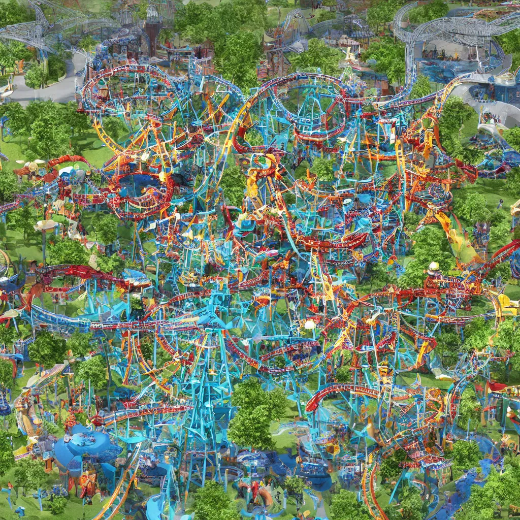 Image similar to birds eye view theme park