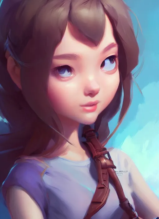 Prompt: a character concept art of an adventurous girl | | pixar - cute - fine - face, pretty face, realistic shaded perfect face, fine details by stanley artgerm lau, wlop, rossdraws, james jean, jakob eirich, andrei riabovitchev, marc simonetti, and sakimichan, trending on artstation