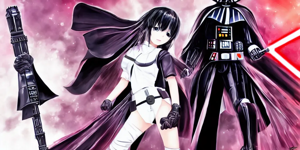 Image similar to darth vader anime girl