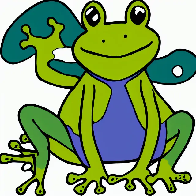 Prompt: animal, frog, character, clip art